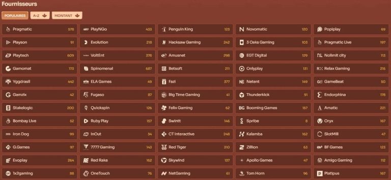 Cleobetra Casino fournisseurs